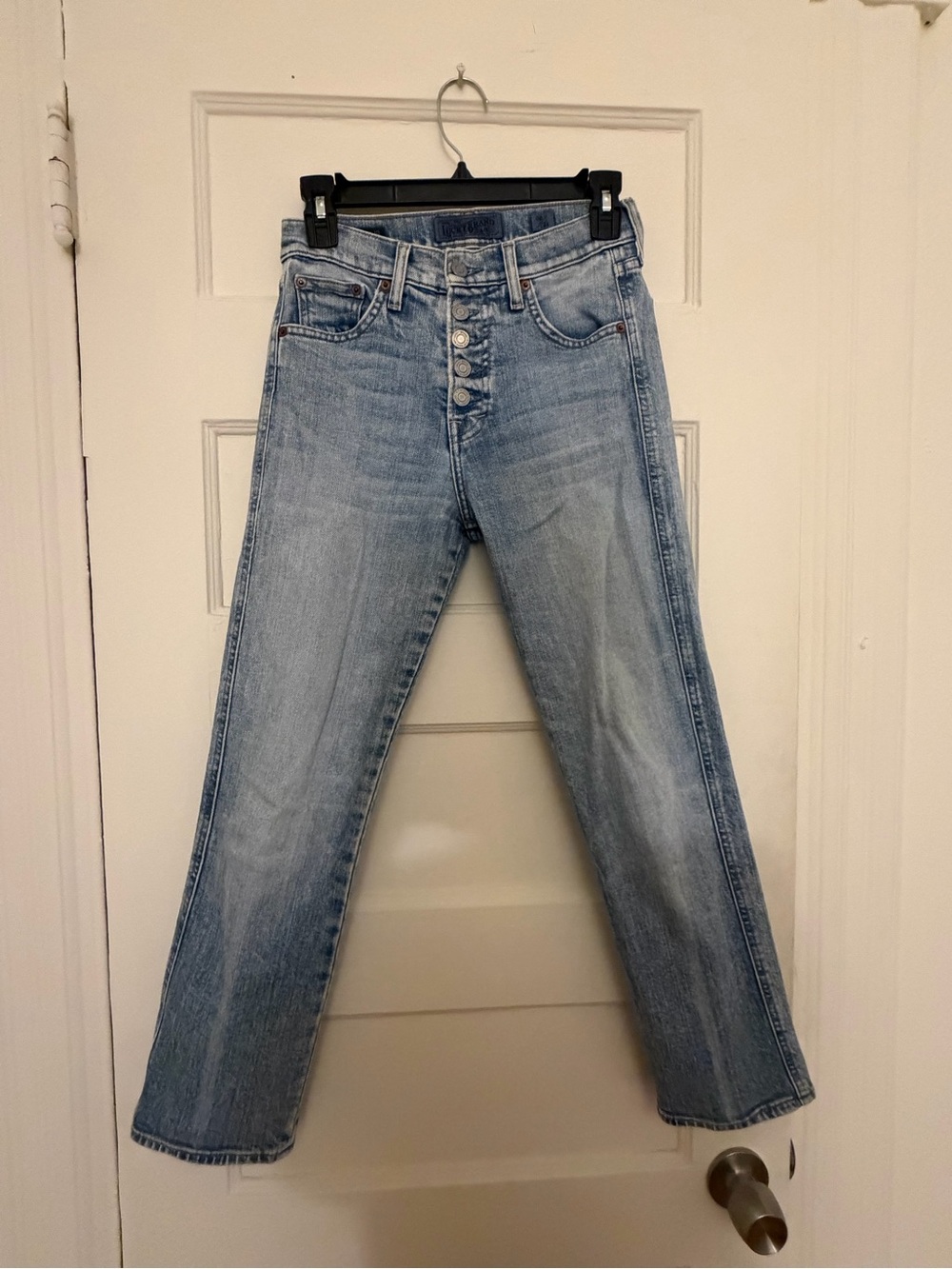 Lucky Brand Light Wash High-Rise Button-Fly Flare Jeans